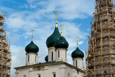 Church under restoration clipart