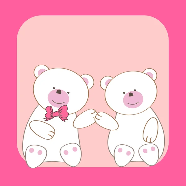 Ursos casal . — Vetor de Stock