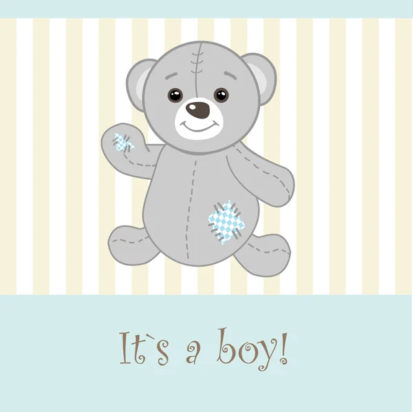 男婴出生通知卡 — 图库矢量图片