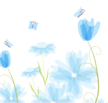 Blue butterfly clipart