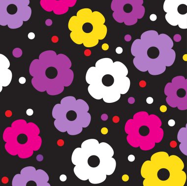 Floral background in retro style clipart