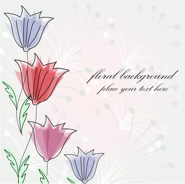 Květinové karty tulipány — Stockový vektor