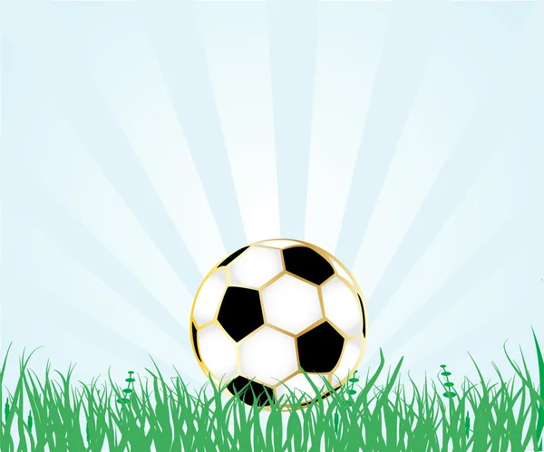 Voetbal achtergrond met bal — Stockvector