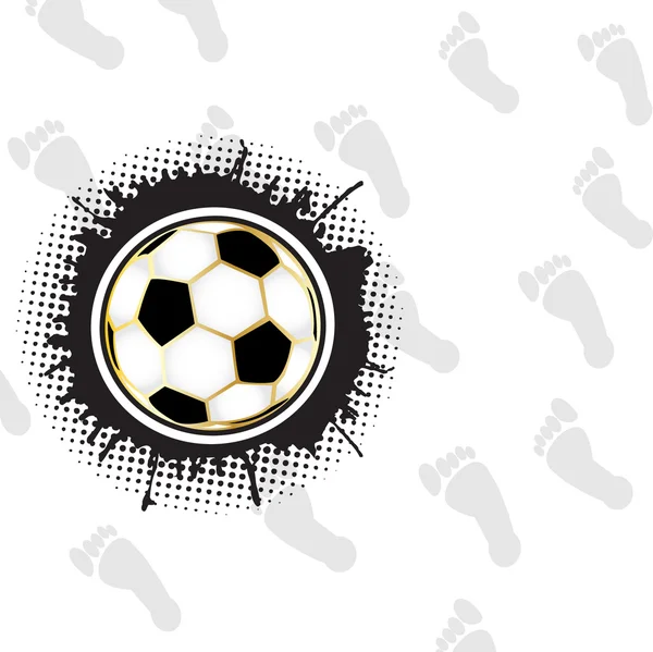 Fußball Hintergrund mit Ball — Stockvektor