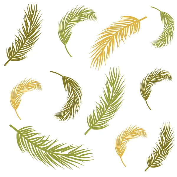 Palmiye yaprakları ile sorunsuz arka plan — Stok Vektör