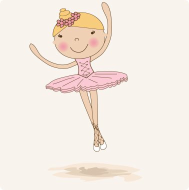 Cute small ballerina. clipart