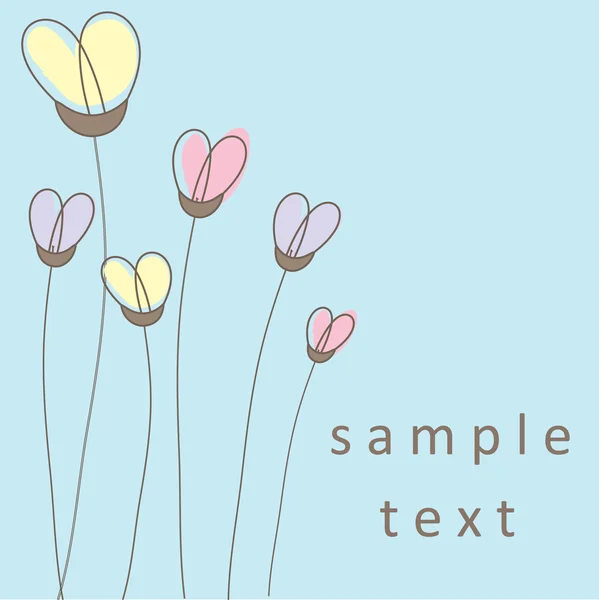 Carte de vœux floral. — Image vectorielle