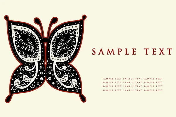Papillon vintage. Vecteur . — Image vectorielle