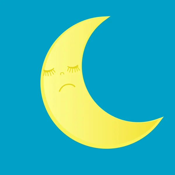 Moon symbol. Vector illustration, — Stock Vector
