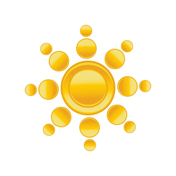 Güneş simgesi. vektör — Stok Vektör