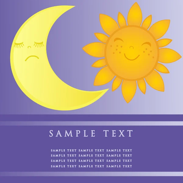 Ensemble d'icônes soleil et lune . — Image vectorielle