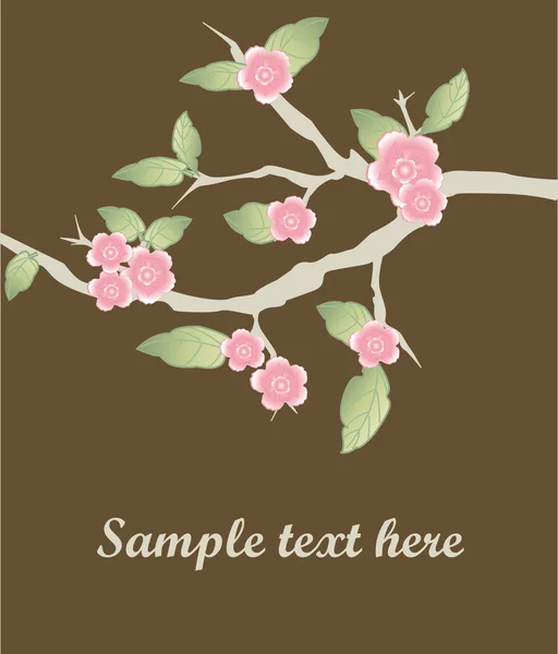 Cherry tree Sakura flowers banners. Vector. — Stock Vector
