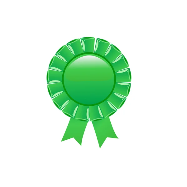 Green award rosette. — Wektor stockowy