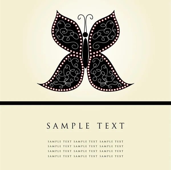 Vintage butterfly. Vector. — Stock Vector