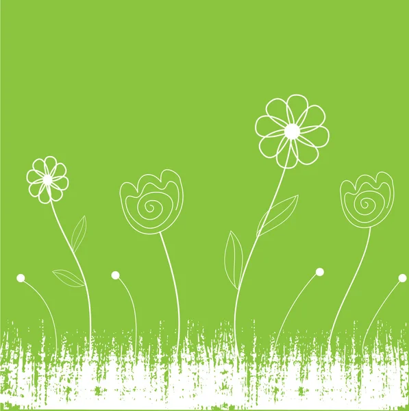 レトロな花カード — ストックベクタ
