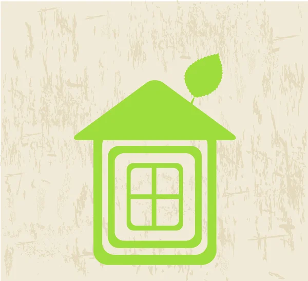 Ecologia casa verde vetor ilustração . —  Vetores de Stock