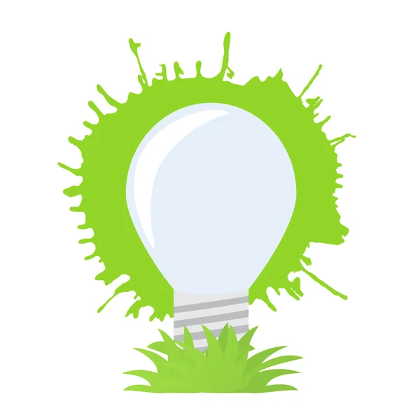 Екологія зелена лампа . — стоковий вектор