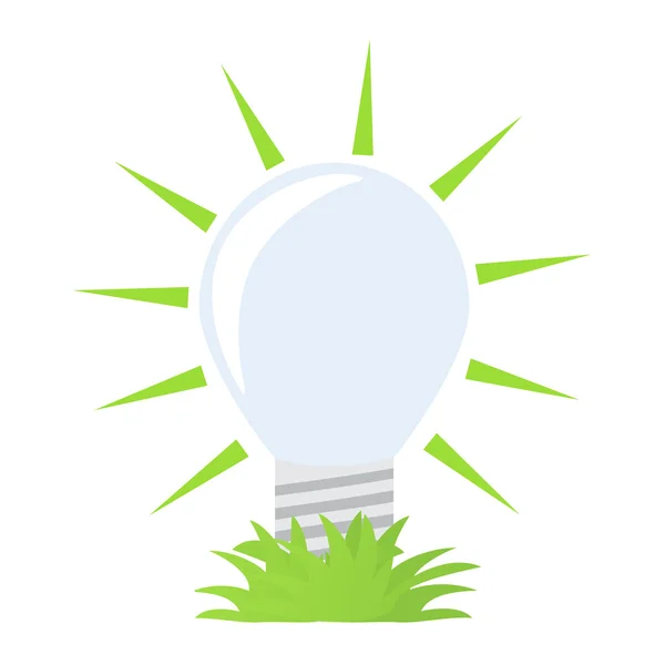 Ekologi grön lampa. — Stock vektor