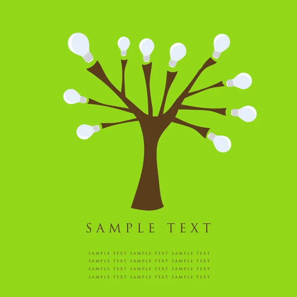 Un arbre abstrait. Carte rétro . — Image vectorielle