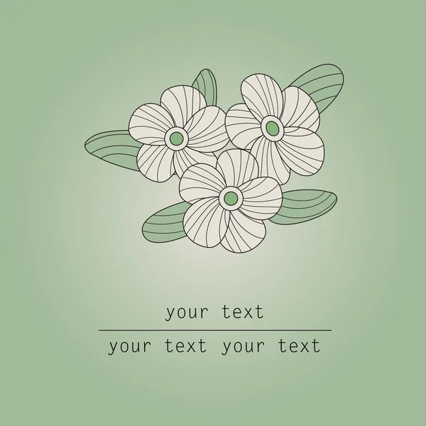 Carte florale rétro — Image vectorielle