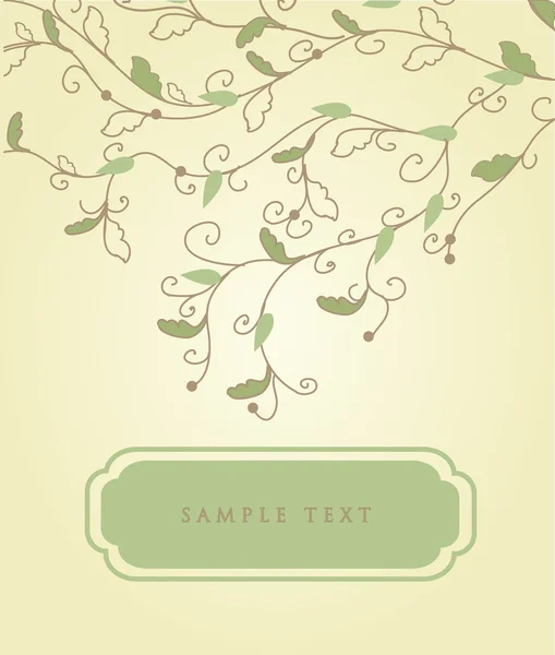 Εκλεκτής ποιότητας floral κάρτα με χώρο για κείμενο. διάνυσμα. — Διανυσματικό Αρχείο