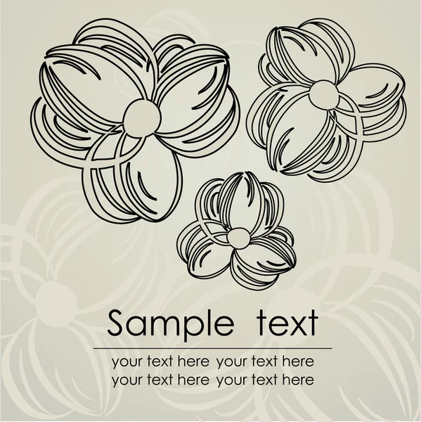 Εκλεκτής ποιότητας floral κάρτα με χώρο για κείμενο. διάνυσμα. — Διανυσματικό Αρχείο