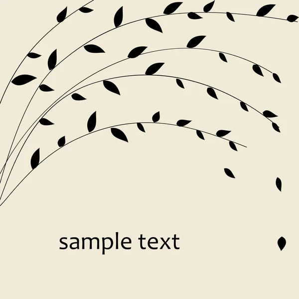 Винтажная цветочная открытка с местом для текста. Вектор . — стоковый вектор