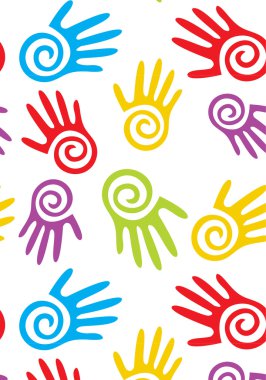 Joyful hands design. clipart