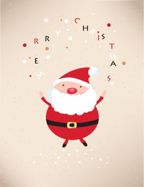 Santa Claus. Vector illustration for retro card clipart