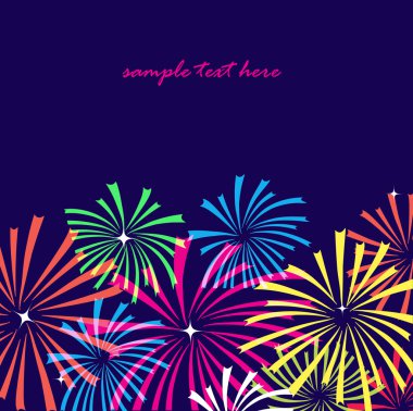 Fireworks. Vector background clipart