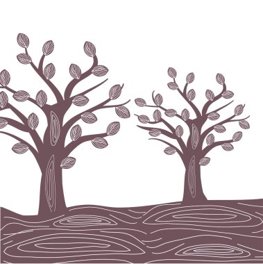 Oak trees clipart