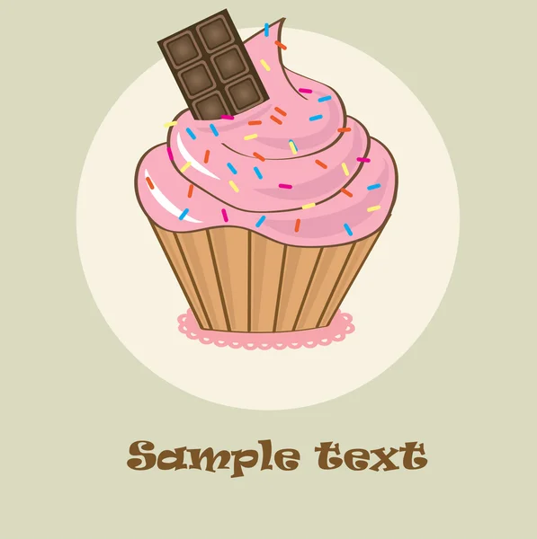 Cupcake. vektoros illusztráció — Stock Vector