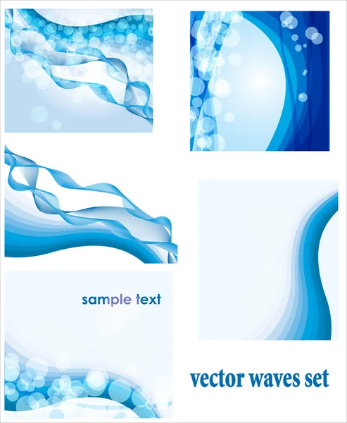 Abstrakt blå våg. vektor illustration — Stock vektor