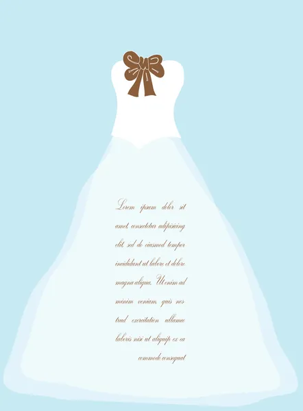 Bröllop bakgrund med klänning — Stock vektor