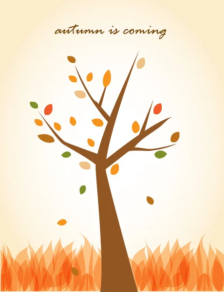 Herfst boom. vector achtergrond — Stockvector