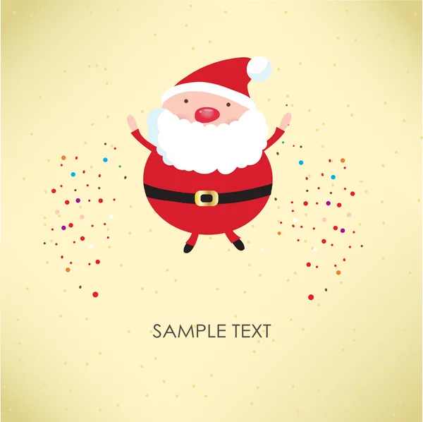 Santa Claus. Ilustración vectorial para tarjeta retro — Archivo Imágenes Vectoriales