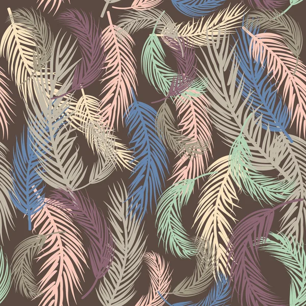 Fondo sin costuras con hojas de palma — Archivo Imágenes Vectoriales