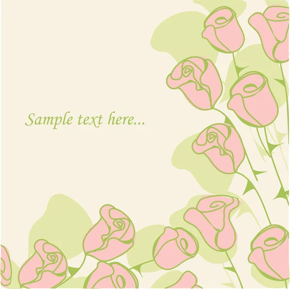 Floral ευχετήρια κάρτα. — Διανυσματικό Αρχείο