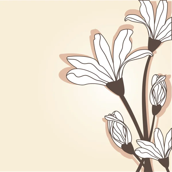 Rocznika kartkę z życzeniami z kwiat lilii — Wektor stockowy