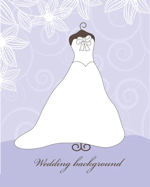 ドレスと結婚式の背景 — ストックベクタ