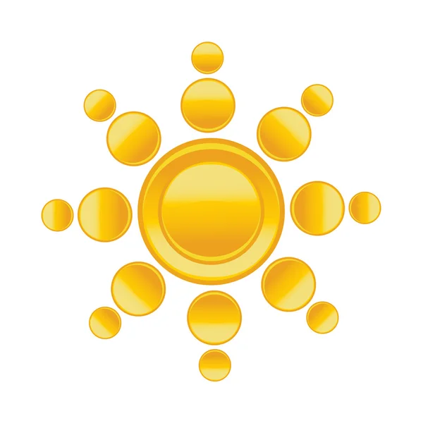 Ikona słoneczka. wektor — Wektor stockowy