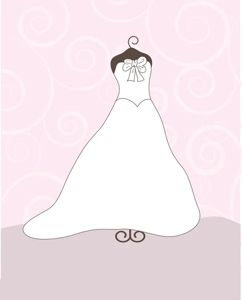 Весільний фон з сукнею — стоковий вектор