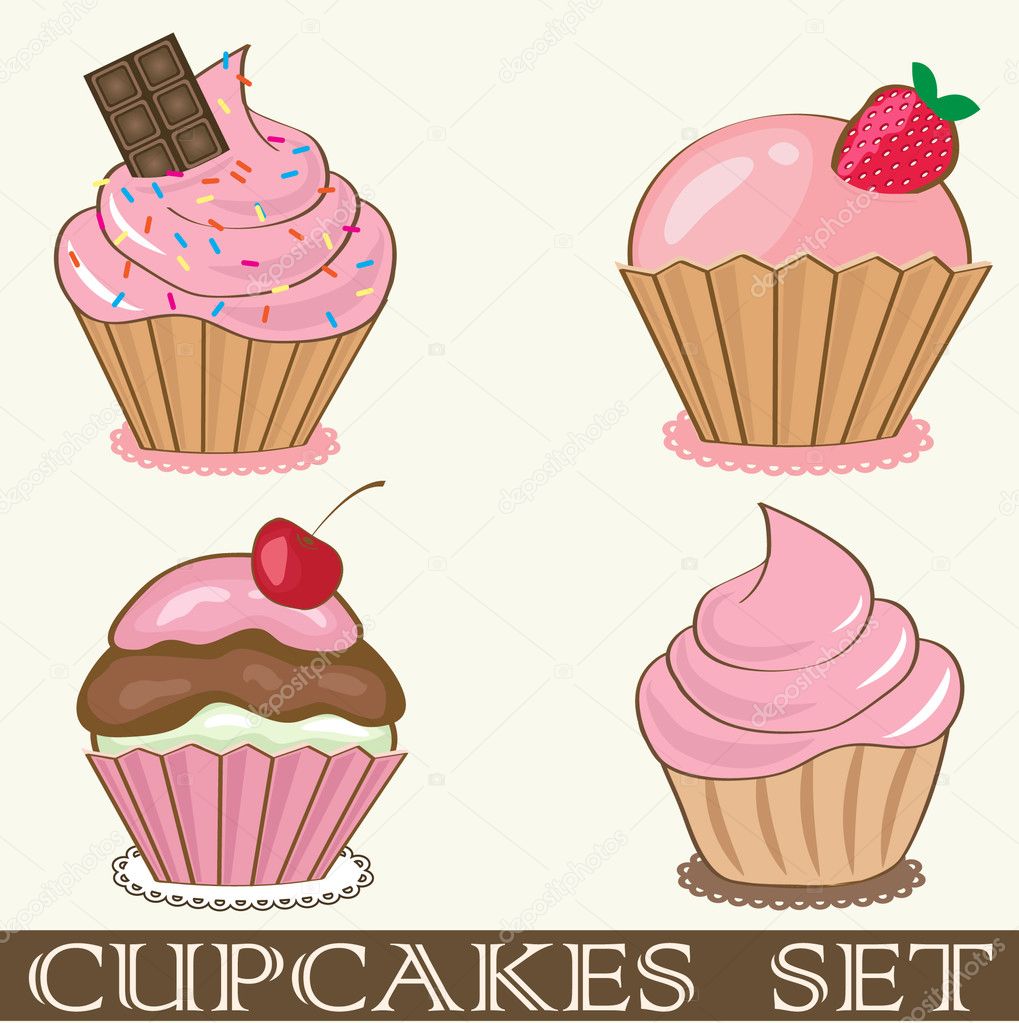 Cupcake. Vector illustration