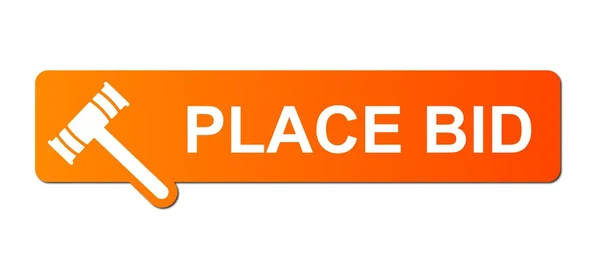 Place Bid Orange — Stock Photo, Image