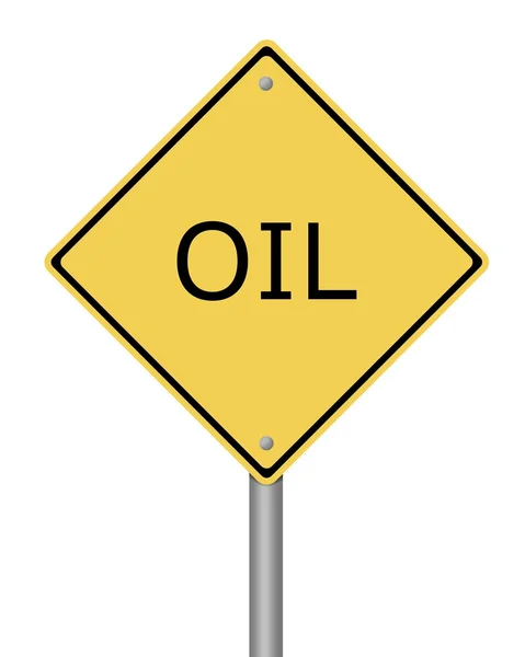 Warning Sign Oil — Stock Photo, Image