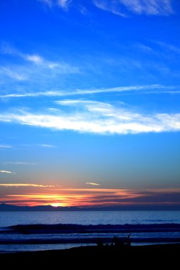 Sunset Ocean Blue clipart