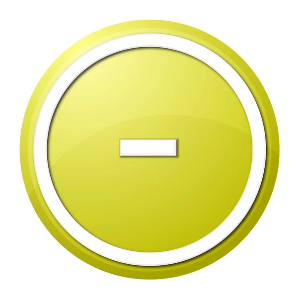 Κίτρινο κουμπί μείον — Φωτογραφία Αρχείου