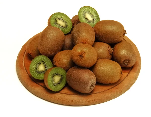 Fruta kiwi suculenta na mesa de madeira — Fotografia de Stock