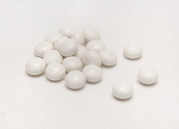 White Medicine pills — Stock Photo, Image
