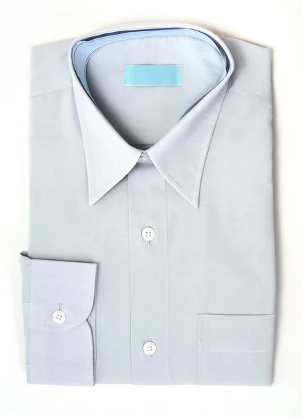 Grijs shirt geïsoleerd op witte achtergrond — Stockfoto